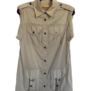 Alice + Olivia tan utility dress